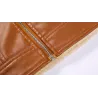 Leather winter jacket with fleece & zipper - slimJackets