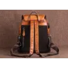 Women's retro backpack - floral embossing - genuine leather - large capacityBackpacks