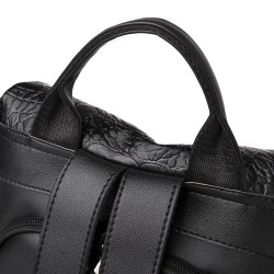 Fashionable vintage backpack - multifunction shoulder leather bag - snake skin patternBackpacks