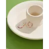 Elegant small hoop earrings - with cubic zirconia - 925 sterling silverEarrings