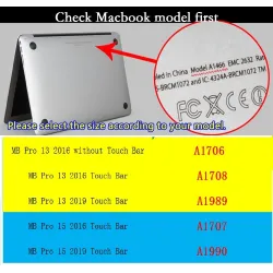 Protective silicone keyboard cover - for MacBook Pro 13 / 15 - A1706 A1989 A1707Protection