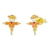 Trendy small stud earrings - 925 sterling silver - autumn edition - scarecrow - leaf - pumpkinEarrings