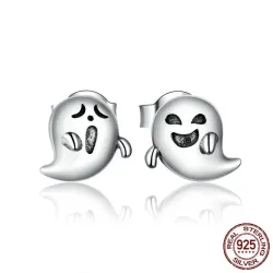 Small stud earrings - 925 sterling silver - little ghostEarrings