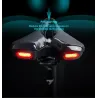 Bicycle saddle with taillight - leather - USB charging - waterproofSaddles