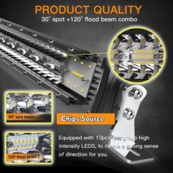 LED light bar - 3-row - combo beam - waterproof - for car / tractor / 4WD / truck / SUV / ATV - 12V - 24VLED light bar