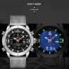 NAVIFORCE - luxurious sports watch - quartz - digital - analog dual display - waterproofWatches