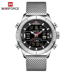 NAVIFORCE - luxurious sports watch - quartz - digital - analog dual display - waterproofWatches