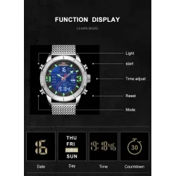 NAVIFORCE - luxurious sports watch - quartz - digital - analog dual display - waterproofWatches