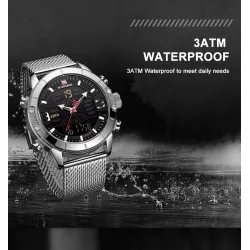 NAVIFORCE - luxurious sports watch - quartz - digital - analog dual display - waterproofWatches