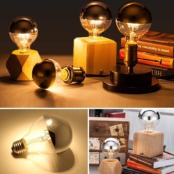 LED bulb - G45 silver mirror globe - dimmable - warm white - 4W - E12 - E14 - E26 - E27 - 10 pieces