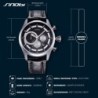 SINOBI - elegant multifunction quartz watch - chronograph - leather strapWatches