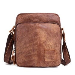 Stylish small shoulder bag - genuine leather