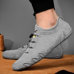 Stylish suede sneakers - slip on loafersShoes