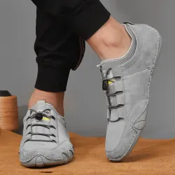 Stylish suede sneakers - slip on loafersShoes