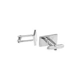 Fashionable rectangle cufflinks - black enamelCufflinks