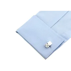 Fashionable rectangle cufflinks - black enamelCufflinks
