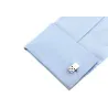 Fashionable rectangle cufflinks - black enamelCufflinks