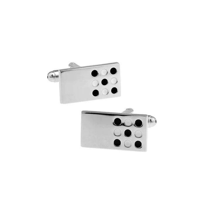 Fashionable rectangle cufflinks - black enamelCufflinks