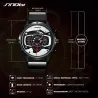 SINOBI - stylish creative quartz watch - rubber strapWatches