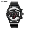 SINOBI - stylish creative quartz watch - rubber strapWatches
