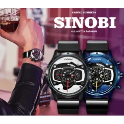SINOBI - stylish creative quartz watch - rubber strapWatches
