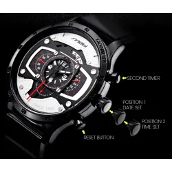 SINOBI - stylish creative quartz watch - rubber strapWatches