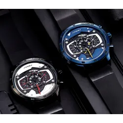 SINOBI - stylish creative quartz watch - rubber strapWatches
