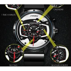 SINOBI - stylish creative quartz watch - rubber strapWatches