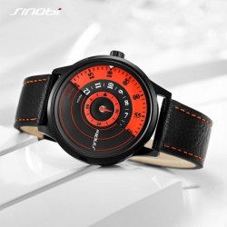 SINOBI - creative stylish quartz watch - leather strapWatches