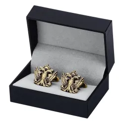 Vintage metal cufflinks - double-headed eagleCufflinks