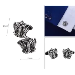 Vintage metal cufflinks - double-headed eagleCufflinks