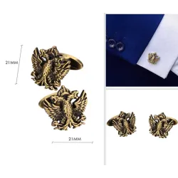 Vintage metal cufflinks - double-headed eagleCufflinks