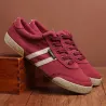 Classic men's shoes - flat canvas sneakers - round toe - lace upShoes