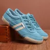 Classic men's shoes - flat canvas sneakers - round toe - lace upShoes