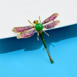 Colorful crystal dragonfly broochBrooches