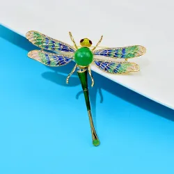 Colorful crystal dragonfly broochBrooches