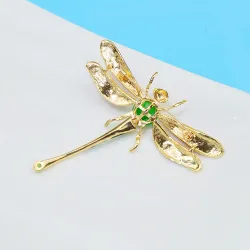 Colorful crystal dragonfly broochBrooches