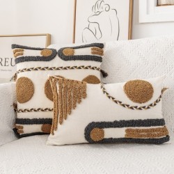 Exclusive cushion cover - cotton embroidery - Moroccan Boho style
