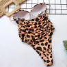 Sexy one piece swimsuit - with push-up - leopard printBeachwear
