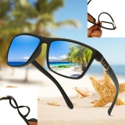Classic square sunglasses - polarized - flexible rubber - unisex