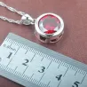 Fashionable silver jewellery set - with round zirconia - necklace - earrings - ringJewellery Sets