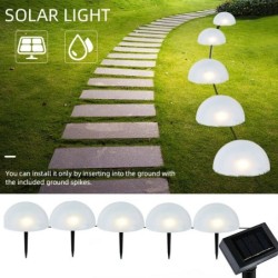 Garden solar light - half globe shaped - 5 LED - waterproof - ground mounted