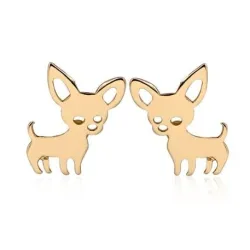 Small stud earrings - dogs shaped - stainless steelEarrings