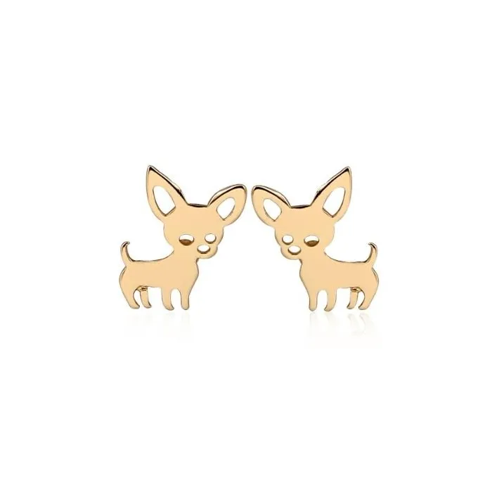 Small stud earrings - dogs shaped - stainless steelEarrings