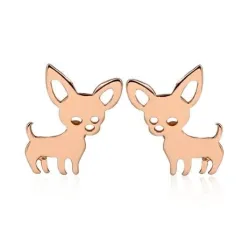 Small stud earrings - dogs shaped - stainless steelEarrings