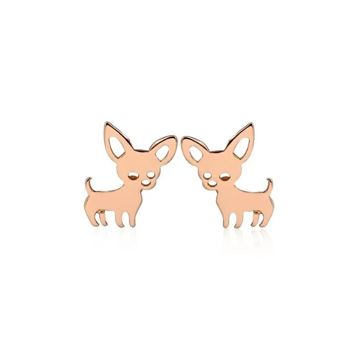 Small stud earrings - dogs shaped - stainless steelEarrings