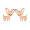 Small stud earrings - dogs shaped - stainless steelEarrings