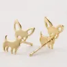 Small stud earrings - dogs shaped - stainless steelEarrings