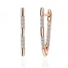 Fashionable V shaped earrings - with cubic zirconiaEarrings