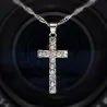 Silver necklace - with crystal crossNecklaces